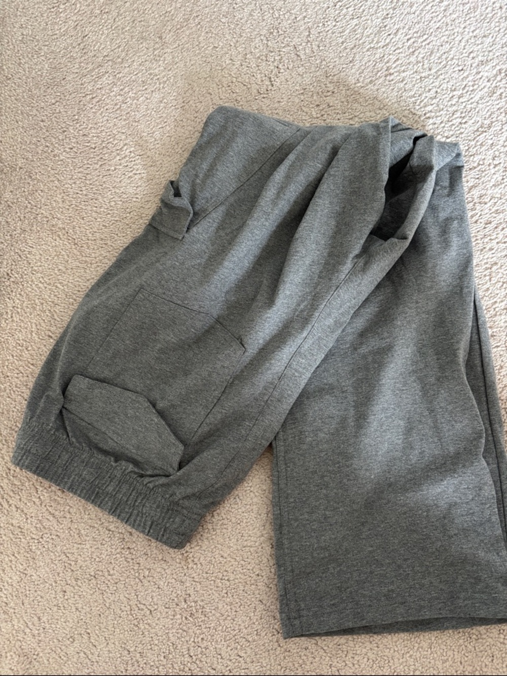 Gray Knit Wide-Leg Pants for Women - Comfortable Casual Style
